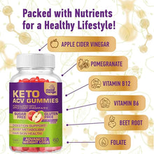 Load image into Gallery viewer, Keto Acv Gummies for Advanced Weight Loss &amp; Belly Fat Burn - Pro Active Super Apple Cider Vinegar Gummies - Rapid Fat Burner Diet Supplement for Women Men - Sugar Free &amp; Gluten Free (1000MG)
